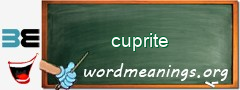 WordMeaning blackboard for cuprite